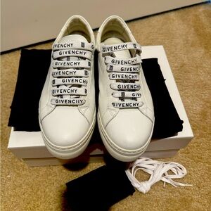 Givenchy Womens Urban White Platform Fashion Sneakers Size 7.5 US / 37.5 EUR